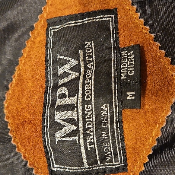 MPW vintage leather western vest sz.M metal buttons pockets - Picture 5 of 8